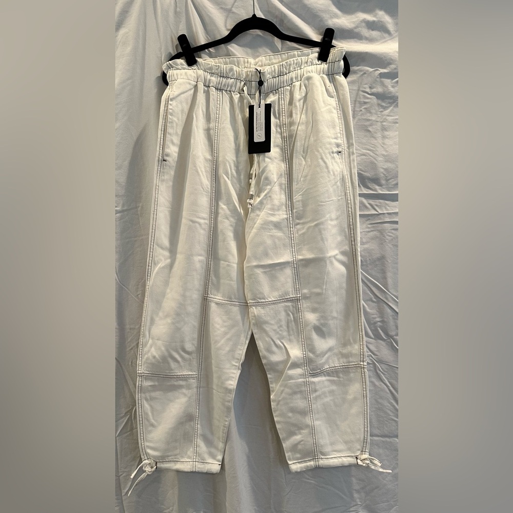 rag & bone White Ankle Cropped Pants